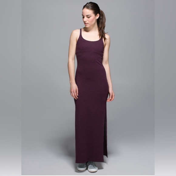 lululemon athletica Dresses & Skirts - new Lululemon Refresh Maxi Dress
Heathered Bordeaux Drama / Black Cherry